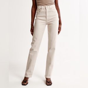 Abercrombie & Fitch Curve Love Ultra High Rise 90s Straight Jeans